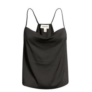 NWOT OPEN EDIT Satin‎ Camisole in Black (S)
